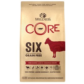 WELLNESS寵物健康．Core SIX無穀單一蛋白系列【成犬野放羊肉食譜】4磅，WDJ推薦狗飼料