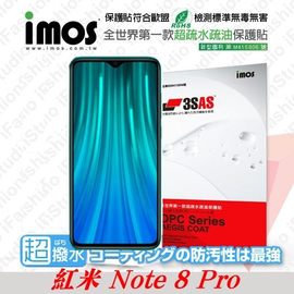【愛瘋潮】小米 Redmi 紅米 Note 8 Pro iMOS 3SAS 防潑水 防指紋 疏油疏水 螢幕保護貼