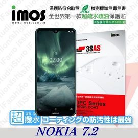 【預購】 NOKIA 7.2 iMOS 3SAS 防潑水 防指紋 疏油疏水 螢幕保護貼【容毅】