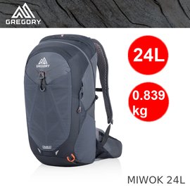 【速捷戶外】美國GREGORY 111481 MIWOK 24L 男款專業登山背包(碳黑) ,健行背包,運動通勤背包 ,登山背包