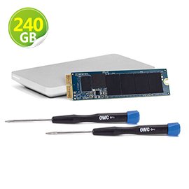 OWC Aura N 240GB NVMe SSD 含工具和 Envoy Pro 外接盒的完整 Mac 升級套件