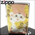 ◆斯摩客商店◆【ZIPPO】日系~傳統藝術-招財貓圖案電鑄板貼片加工打火機