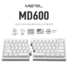 |MOJO| Mistel Barocco MD600 人體工學 分離式機械鍵盤 CHERRY MX軸 二色成型 白殼 茶/青/紅軸