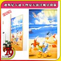 【T9store】日本製 Disney (迪士尼) 卡通人物夏天海洋風景窗簾 門簾 壁畫(85x150cm)