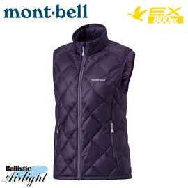【Mont-Bell 日本 女 Superior 800FP 羽絨背心《茄紫》1101469/輕量羽絨背心/鵝絨保暖背心/防風禦寒立領開襟背心