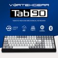 【Vortex】 Tab90 90% PBT DSA鍵帽 機械鍵盤 藍牙雙模 cherryMX ( 靜音紅軸/靜音黑軸)