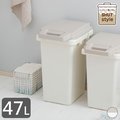 日本Risu H&amp;H掀蓋式防臭連結垃圾桶 45L