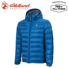 【Wildland 荒野 男 收納枕拆帽極暖鵝絨外套《中藍》】0A72102/輕量羽絨衣/保暖夾克/防風禦寒外套
