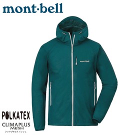 【Mont-Bell 日本 男 Light Shell Parka 連帽風衣《藍黑》】1106645/速乾外套/防風夾克/防潑水