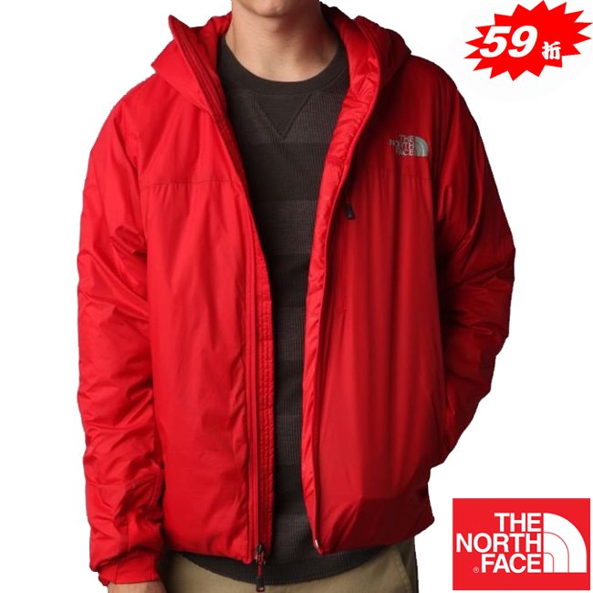 【台灣黑熊】美國 The North Face Redpoint Optimus Jacket 男Primaloft兜帽外套 保暖防風夾克/ 紅