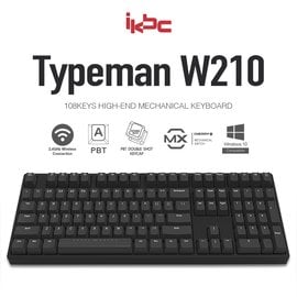 | MOJO |Ikbc Typeman W210 機械鍵盤 CHERRY MX 黑色 PBT二色 2.4G無線 單模 (茶/青/紅)