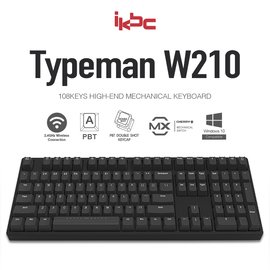 | MOJO |Ikbc Typeman W210 機械鍵盤 CHERRY MX 黑色 PBT二色 2.4G無線 單模 (靜音紅)