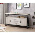 【台北家福】(MX653-2)奧蘿拉白橡色5尺石面餐櫃家具