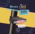 【長暉】 自行車智能剎車燈腳踏車配件尾燈單車配備後車燈方向燈USB充電