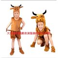 A052可愛兒童小黃牛兩件式動物裝化裝舞會表演造型派對服
