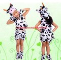 A050可愛兒童小乳牛兩件式動物裝化裝舞會表演造型派對服