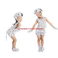 A061可愛兒童斑點小花狗兩件式動物裝化裝舞會表演造型派對服