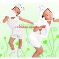 A077可愛兒童小白豬兩件式動物裝化裝舞會表演造型派對服