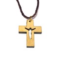 天主教聖物 以色列進口 十字架 橄欖木 項鍊 掛飾 13-5