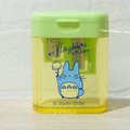 asdfkitty可愛家☆TOTORO藍龍貓綠色迷你隨身雙頭削鉛筆機/削鉛筆器-日本製