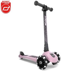 奧地利 Scoot &amp; Ride Cool Kick3 LED 炫輪滑板車/滑步車 -玫瑰粉