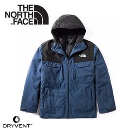 【The North Face 美國(美版) 男 DryVent兩件式 防水化纖雪衣外套《藍》】3M4M/防風外套/保暖外套