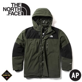 【The North Face 美國 男 GORE-TEX羽絨外套《褐綠》】46GH/防水外套/羽絨衣