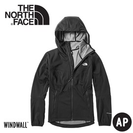 【The North Face 美國 女彈性防風軟殼外套《黑》】3VTR/防風外套/保暖外套