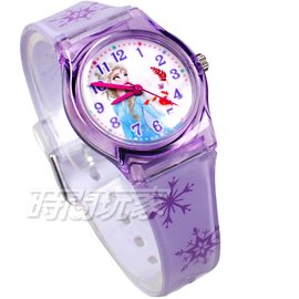 Disney 迪士尼 日本機芯 冰雪奇緣 艾莎公主 女王 安娜公主 兒童手錶 橡膠 女錶 紫色 FZ-2302紫小