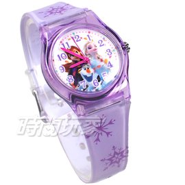 Disney 迪士尼 日本機芯 冰雪奇緣 艾莎公主 女王 安娜公主 兒童手錶 橡膠 女錶 紫色 FZ-2303紫小