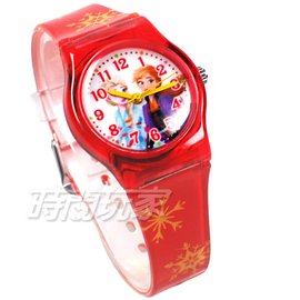 Disney 迪士尼 日本機芯 冰雪奇緣 艾莎公主 女王 安娜公主 兒童手錶 橡膠 女錶 紅色 FZ-2308紅小