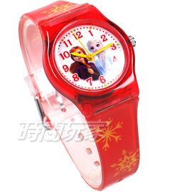 Disney 迪士尼 日本機芯 冰雪奇緣 艾莎公主 女王 安娜公主 兒童手錶 橡膠 女錶 紅色 FZ-2309紅小