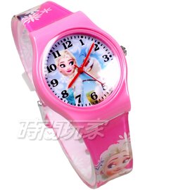 Disney 迪士尼 日本機芯 冰雪奇緣 艾莎公主 女王 安娜公主 兒童手錶 橡膠 女錶 粉紅色 D冰雪大P9