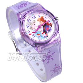 Disney 迪士尼 日本機芯 冰雪奇緣 艾莎公主 女王 安娜公主 兒童手錶 橡膠 女錶 紫色 FZ-2304紫小
