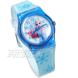 Disney 迪士尼 日本機芯 冰雪奇緣 艾莎公主 女王 安娜公主 兒童手錶 橡膠 女錶 藍色 FZ-2305藍小