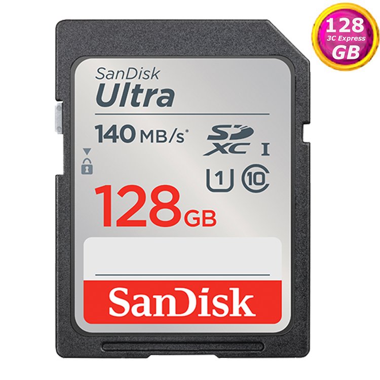 SanDisk 128GB 128G SDXC Ultra【140MB/s】SD SDHC U1 C10 SDSDUNB-128G相機記憶卡