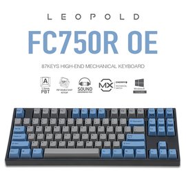 | MOJO | 韓國LeoPold FC750R OE機械鍵盤 藍灰 紀念版 2019 OEM高 PBT二色成型鍵帽 英文 茶/青/紅
