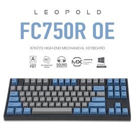 | MOJO | 韓國LeoPold FC750R OE機械鍵盤 藍灰 紀念版 2019 OEM高 PBT二色成型鍵帽 英文 靜音紅