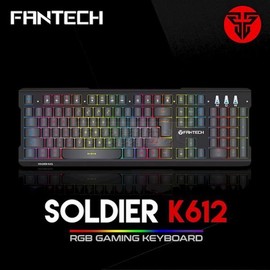 強強滾 FANTECH K612 鋁合金面板RGB電競鍵盤 全鍵104鍵 9色背光 19鍵同擊 懸浮式 機械手感