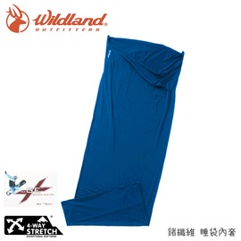 【Wildland 荒野 鍺纖維親膚保暖睡袋內套《土耳其藍》】0A62679/睡袋內襯/內裡替換/睡袋套/登山露營