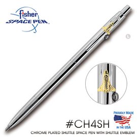 Fisher Space Pen 銀色筆身太空梭徽章筆夾太空筆 #FISHER CH4SH