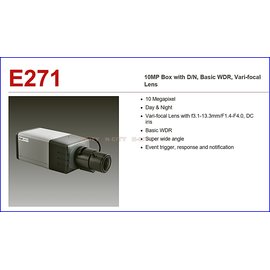ACTi 1000萬畫素Box with WDR(f3.1-13.3mm Lens)(10 Megapixel)-E271 IP Camera