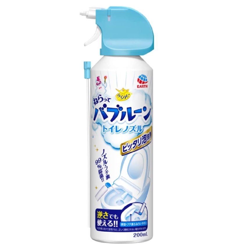 【JPGO日本購】日本製 地球製藥 免治馬桶可用 馬桶泡沫清潔噴霧 200ml #213