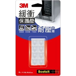 3M™ Scotch® 緩衝保護墊-方型透明(16 mm)