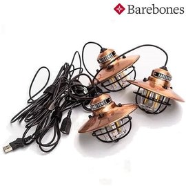 Barebones 愛迪生LED垂吊營燈三入連串/漁夫燈/松果燈 Edison Pendant Light LIV-269 古銅 ★