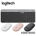 Logitech 羅技 K580 Slim 多工無線鍵盤 石墨黑+Pebble M350 無線滑鼠 組合