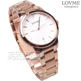 LOVME 原廠公司貨 知性優雅 日系風格 不鏽鋼女錶 防水手錶 玫瑰金 VS0020L-44-241