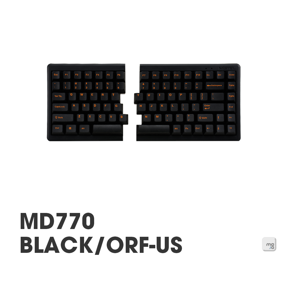|MOJO| Mistel Barocco MD770 人體工學 分離式機械鍵盤 CHERRY MX軸 黑殼 橘字 白/靜音紅軸