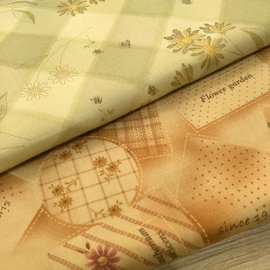 【作口罩必備】日本進口〈棉布〉素雅格紋 方圓拼貼 布料 手工DIY 拼布材