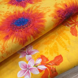 【作口罩必備】日本進口〈棉布〉橘黃 太陽花 百合雞蛋花 布料 手工DIY 拼布材